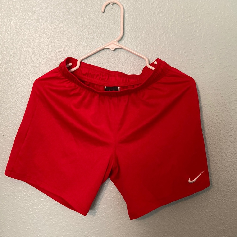 Womens red Nike shorts